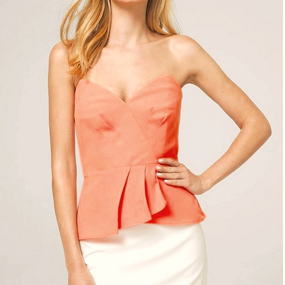 White House Black Market Peplum Top NEW